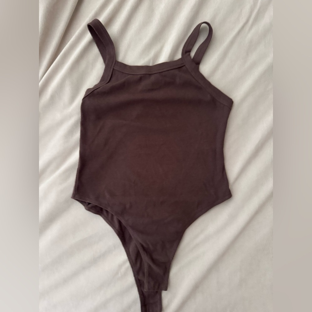 Princess Polly Brown Bodysuit with Spaghetti Straps